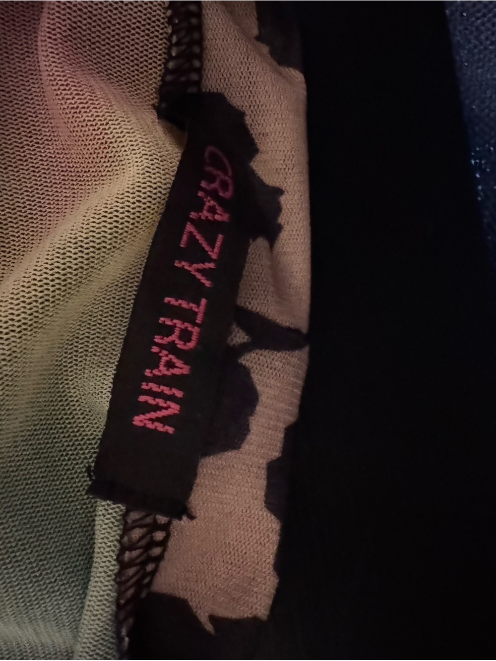 Crazy Train Black Top with Pink Logo Detail
